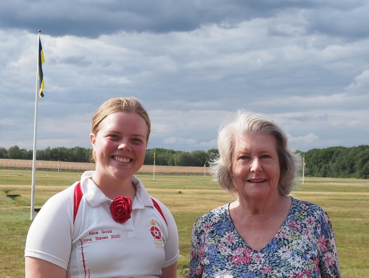 Alice Good with Hillary Hossack on the range