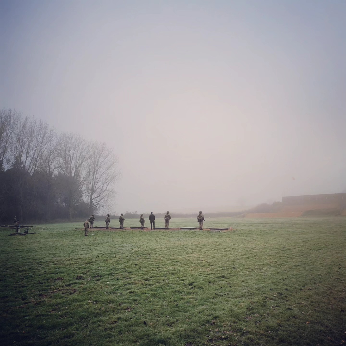 A very foggy day at Barton Road