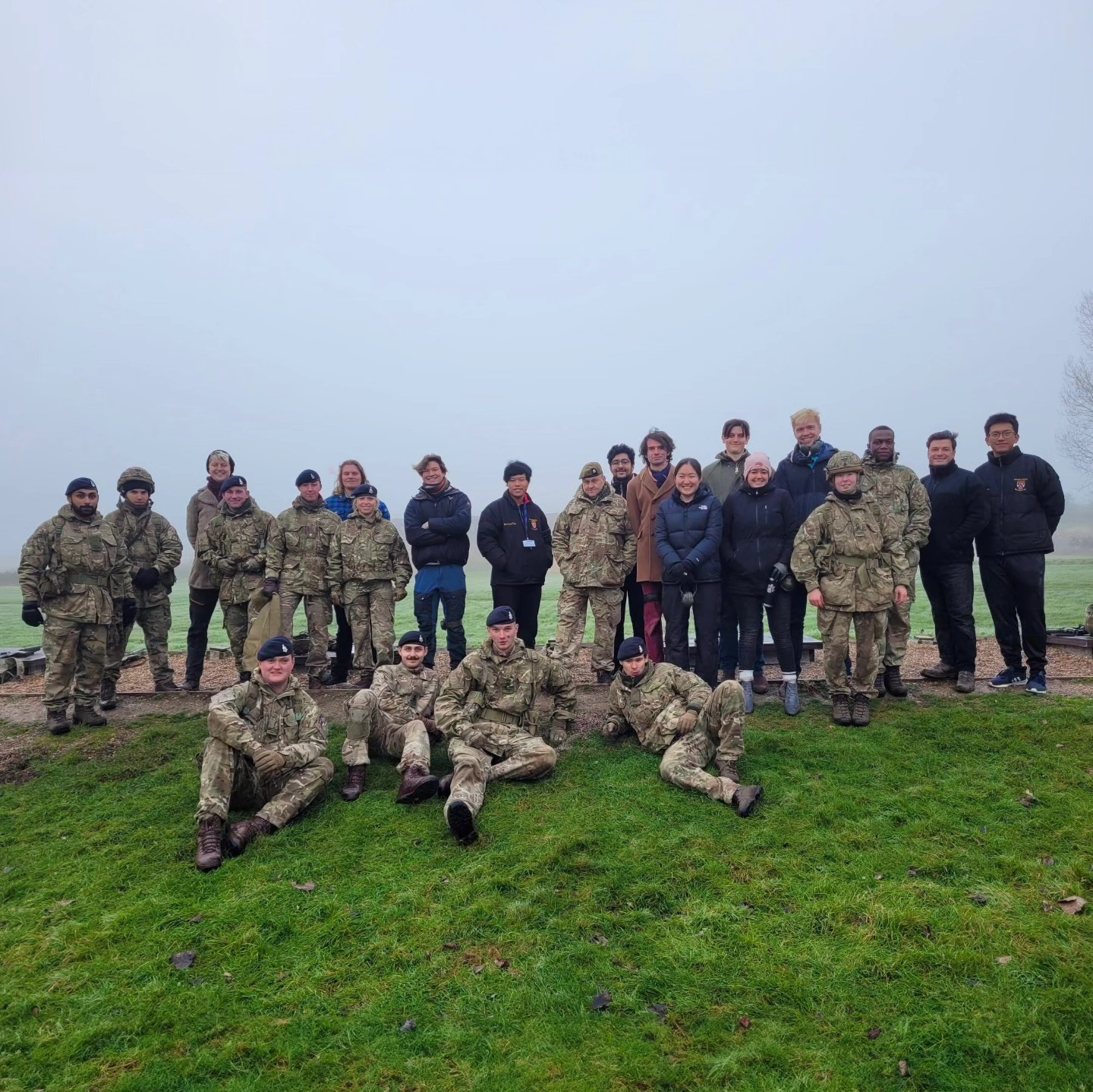 CURA and CUOTC members gathered together on the range