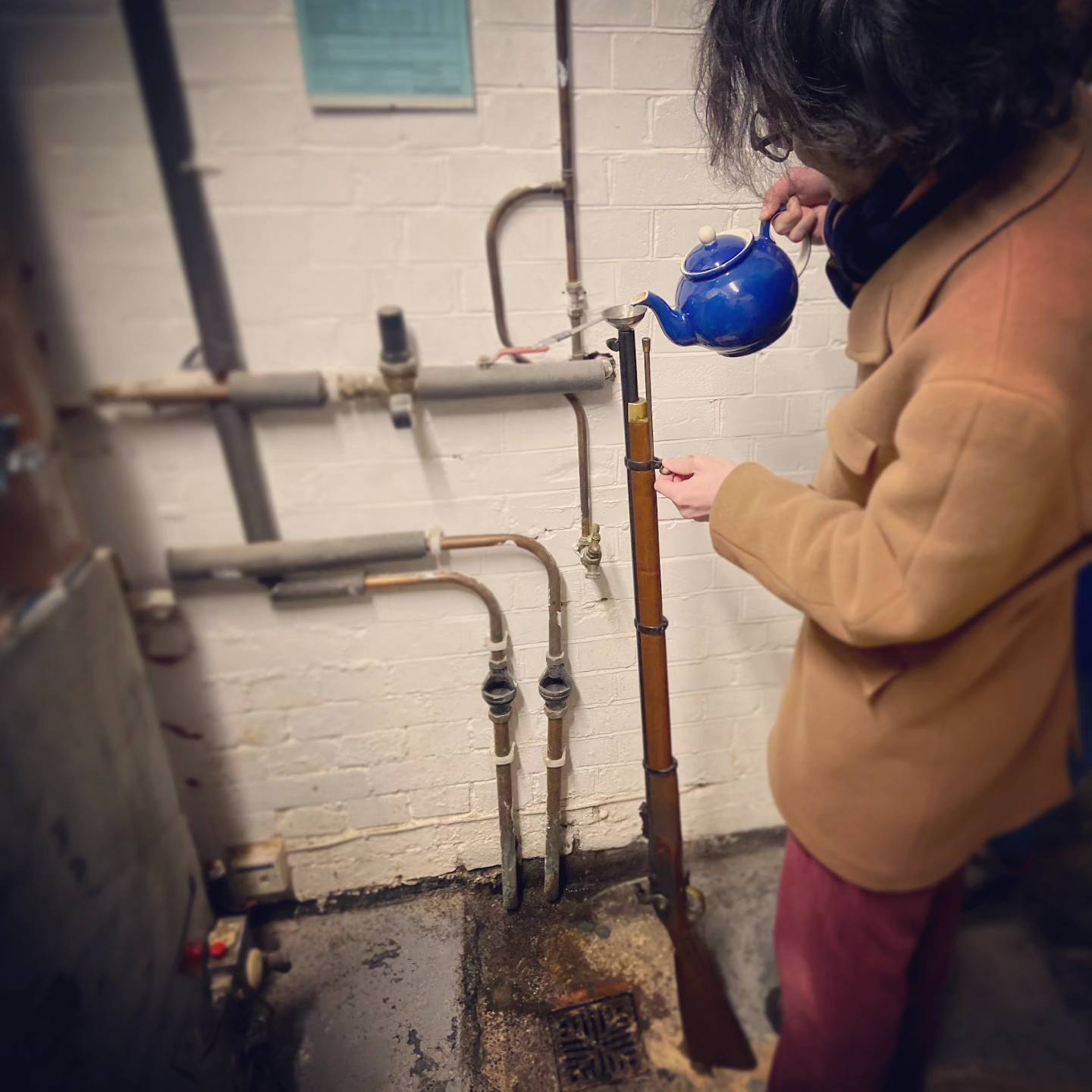 Watering the rifle at the end of the day