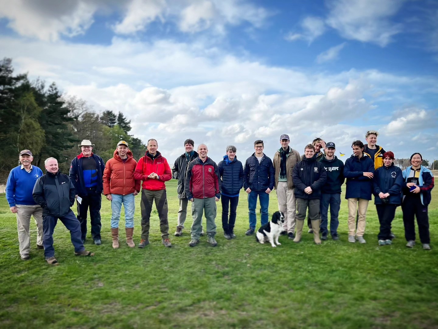 CURA and RAF match competitors standing together on the range
