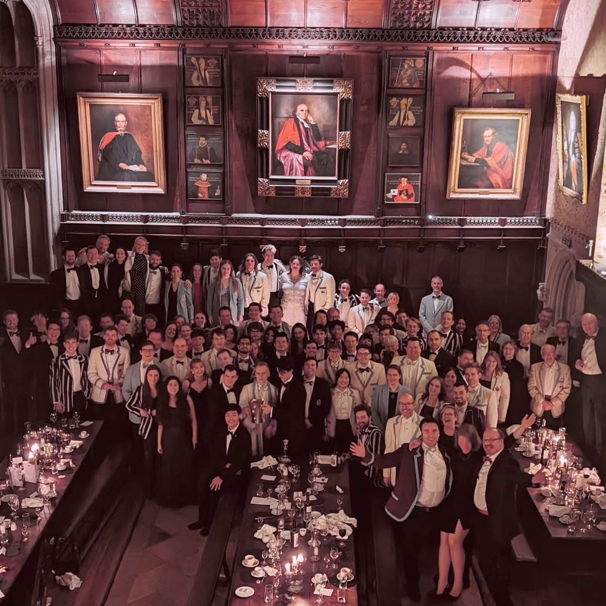 Guests at the 2024 CURA Dinner in a Cambridge dining hall