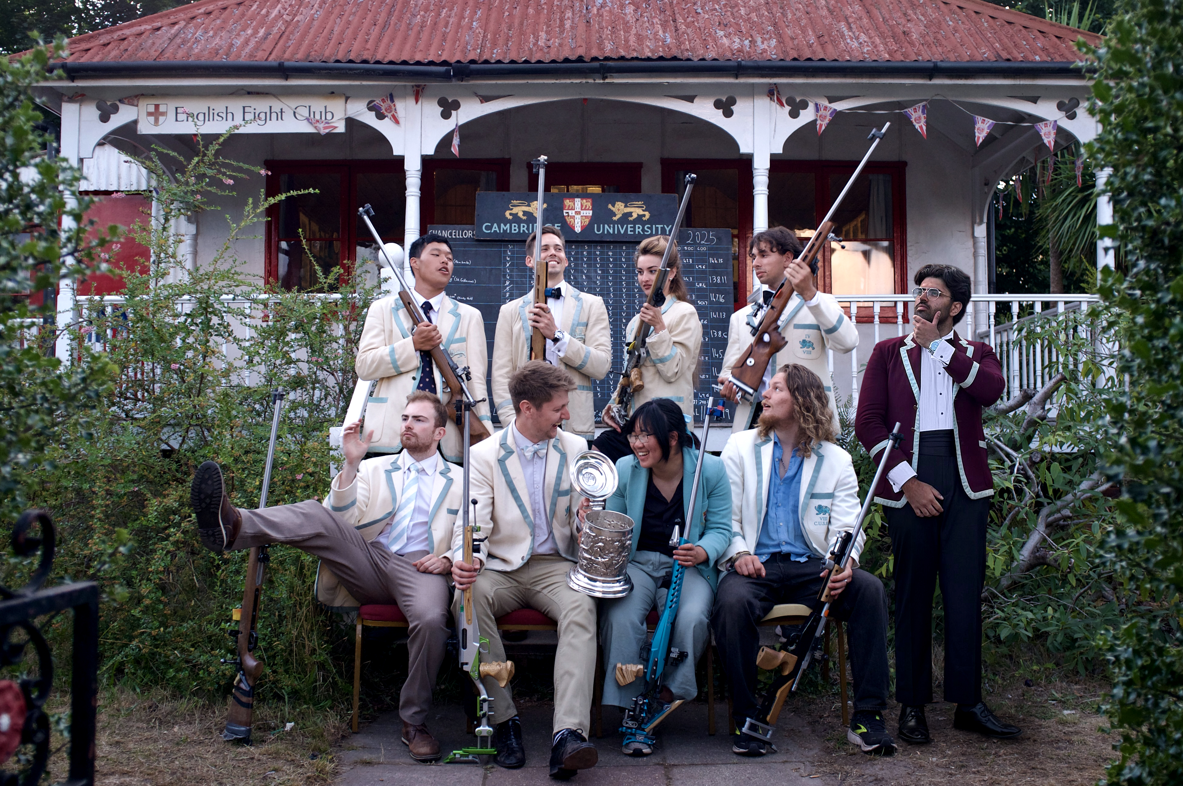 CURA members gathered outside the clubhouse during the 2025 Imperial Meeting